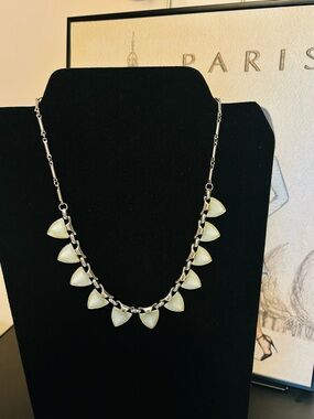 Vintage Coro Silver-Tone Thermoset Necklace